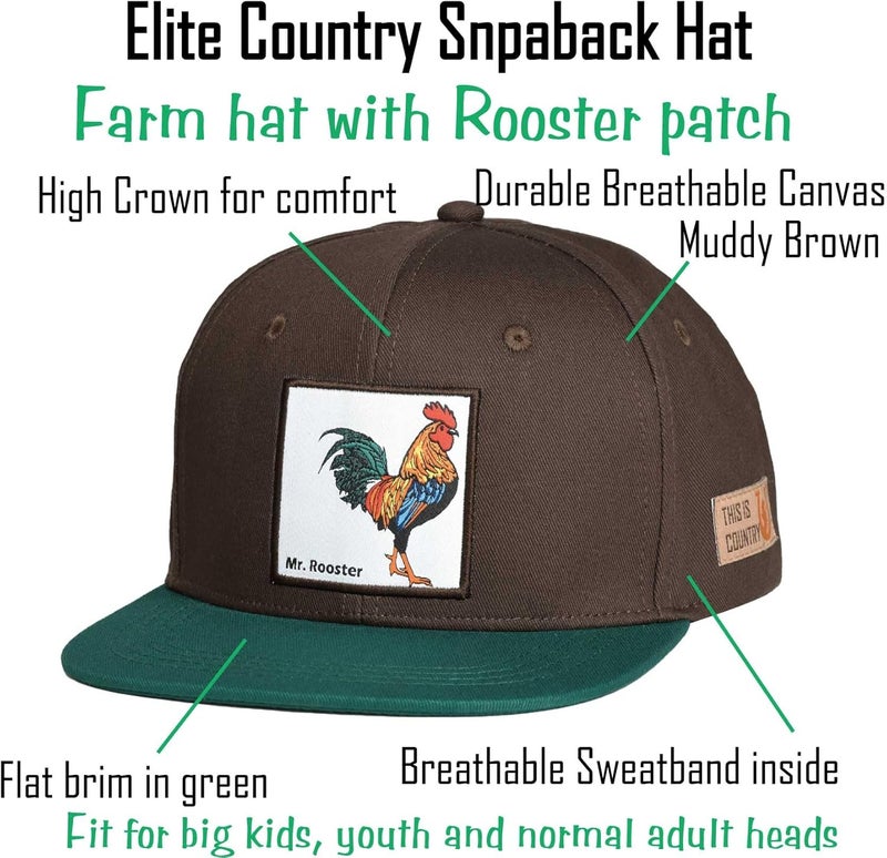 EDTREK Elite Youth Country Hat for Big Kids - Boys Snapback Hat with Flat Brim - Image 4